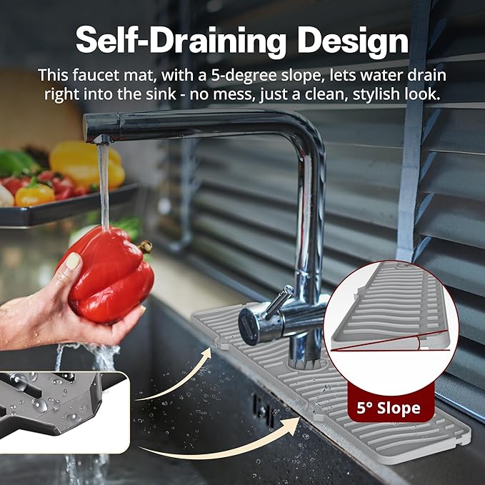 ODRAGO Silicone Kitchen Sink Splash Guard - Image 3