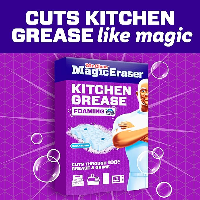 Mr. Clean Magic Eraser Foaming Sponge, Kitchen Grease Eraser, Dawn Cleaning - Image 2