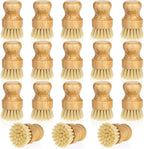 18 Pcs Bamboo Dish Scrub Brushes Kitchen Dishwashing Cleaning Brush Wooden - Image 7