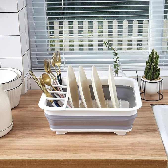 Collapsible Dish Rack with Drainboard - Image 5