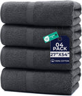 DAN RIVER Bath Towels Set of 4, 27 x 54 Inches, 100% Cotton, Larger & Lighter by DanRiver