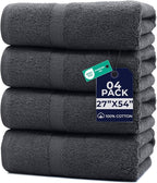 DAN RIVER Bath Towels Set of 4, 27 x 54 Inches, 100% Cotton, Larger & Lighter by DanRiver