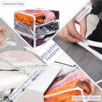 6 Packs Clear Zippered Storage Bags Sweater Moth Bags Plastic Storage - Image 3