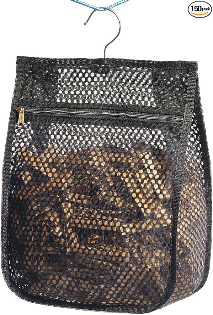Mesh Clothespin Bag for Clothesline Outdoor, Clothes pin Bag by KOOZTI