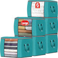 Fab totes 24 Gallons Clothes Storage, Foldable Thick Fabric Blanket Storage Bags by Fabtotes