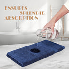 White Classic Navy Hand Towels for Bathroom Cotton Hand Towel Bulk for Gym - Image 5