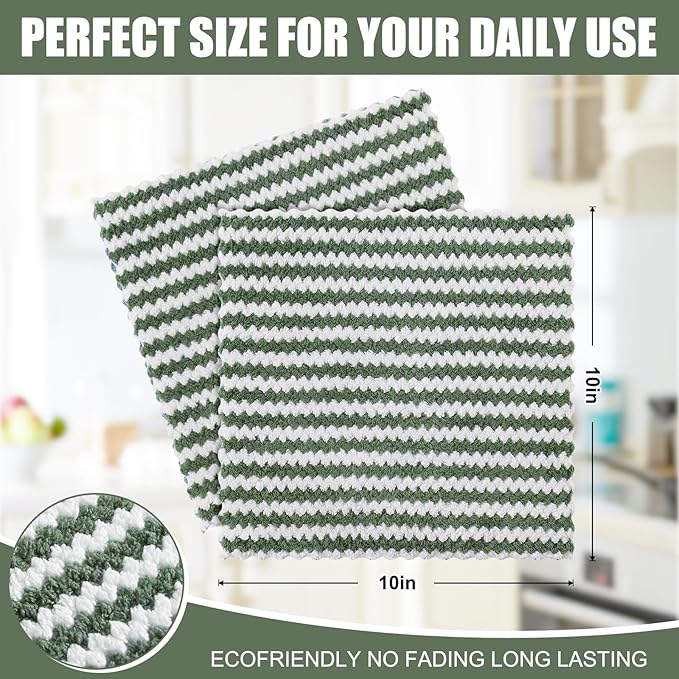 Homaxy 12 Pack Kitchen Dish Cloths, Ultra Soft and Absorbent Dish Towels - Image 5