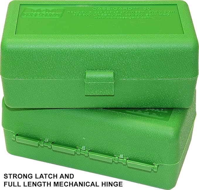 MTM 50 Round Flip-Top Rifle Ammo Box WSSM, 500 S&W - Image 3