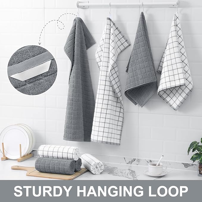 Homaxy Premium Cotton Kitchen Towels 16"x 28", Large Natural Ring Spun 390 GSM - Image 6