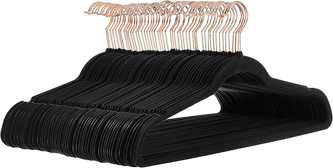 Amazon Basics Slim Velvet Non-Slip Space Saving Suit Clothes Hangers by AmazonBasics