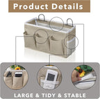 2pcs Light-Style Wall Hanging Storage Bag, Linen Fabric Door Hanging Organizer - Image 5
