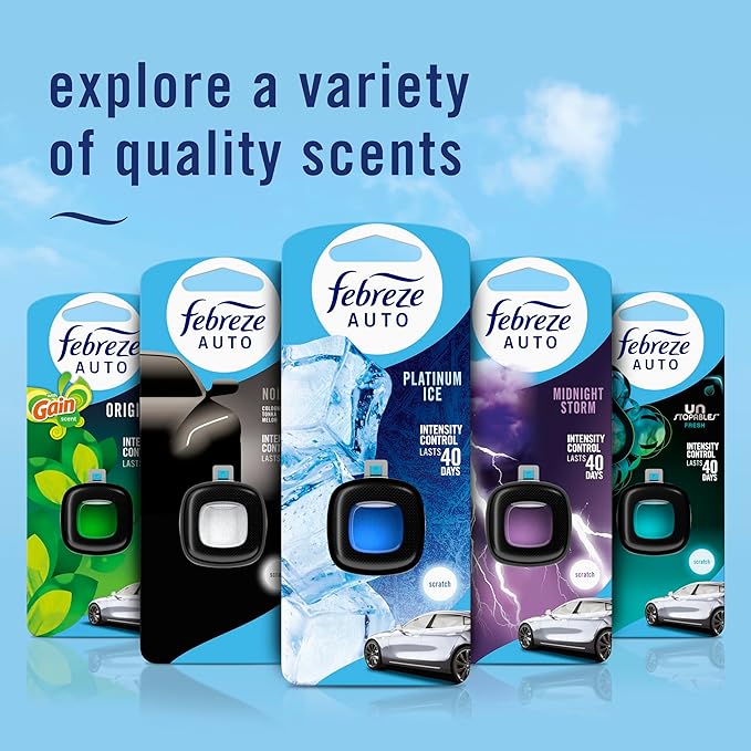 Febreze Car Air Freshener Vent Clip Laundry Fresh Scent, .07 oz. Car Vent Clip - Image 9