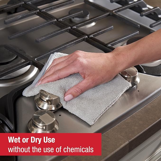 Rubbermaid Microfiber Cloth Towels 14"x14" Non-Scratch Reusable/Washable - Image 3
