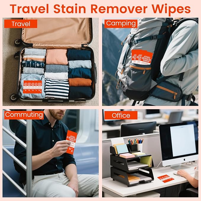 Stain Remover Wet Wipes Bulk, Individual Wrapped Stain Remover - Image 6