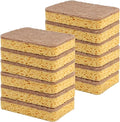 12 Pack Non-Scratch Scrub Sponge, Natural Kitchen Sponges by Yolaist