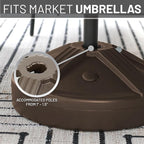 US Weight Durable Fillable Umbrella Base for Patio Table - 50 Pound Capacity Heavy Duty Adjustable Stand for Outdoor Umbrellas - Made in The USA - Image 7