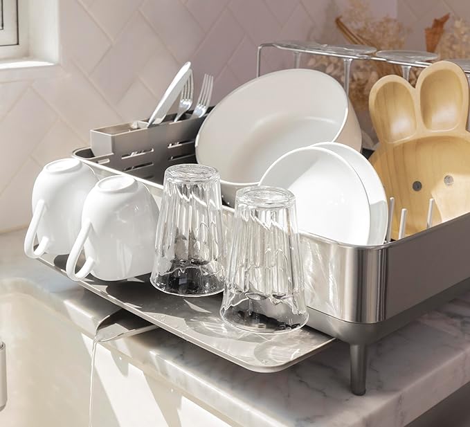 simplehuman Large Capacity Dish Drying Rack - Image 2