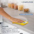 Simplified 5-Pack Scrub & Wipe 2-in-1 Dishwashing Sponges - Image 4