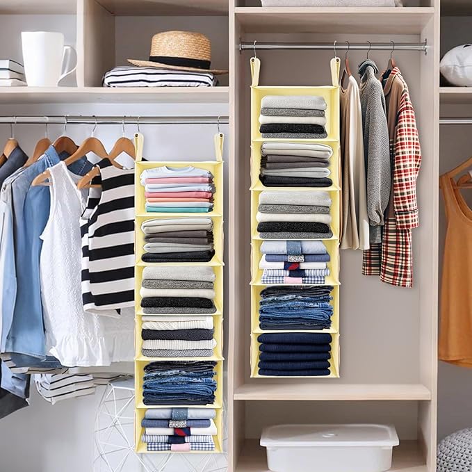 Posprica Interchangeable Hanging Closet Organizer – 6 Slim Tiers or 3 Spacious - Image 7