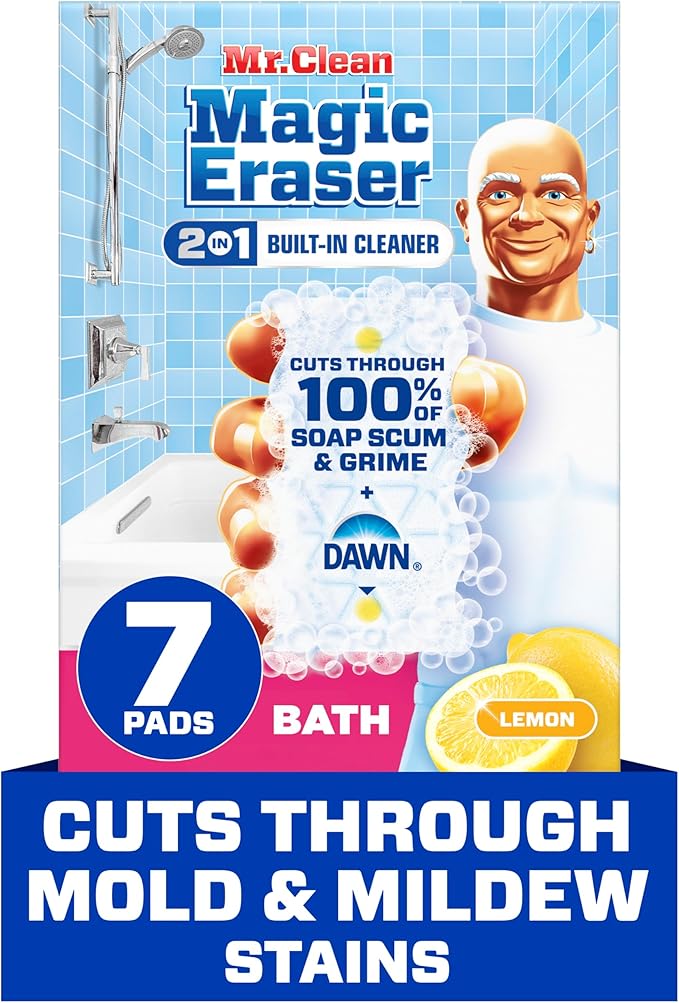 Mr. Clean Magic Eraser Sponge, Bathroom Cleaner, Shower Cleaner, Tub Cleaner by MrClean