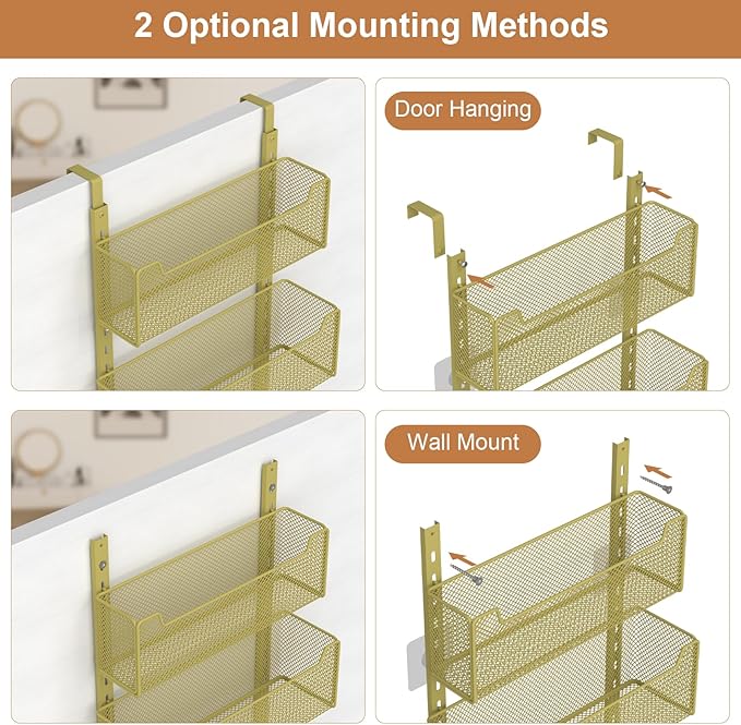 Over The Door Organizer, Metal Door Organizer Hanging - Image 4