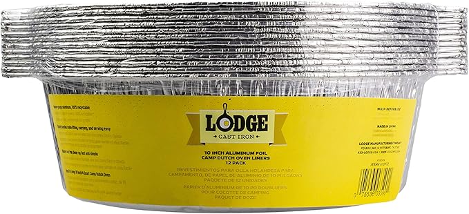 Lodge Silver 10 Inch Aluminum Foil Dutch Oven Liner by Lodge