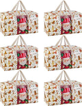 VENO 6 Pack Moving Bags, Large Christmas Storage Bins by Veno