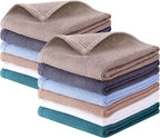 QUILTINA Dish Towels Set, 100% Cotton Waffle Weave Kitchen Towels 12 Pack by Quiltina