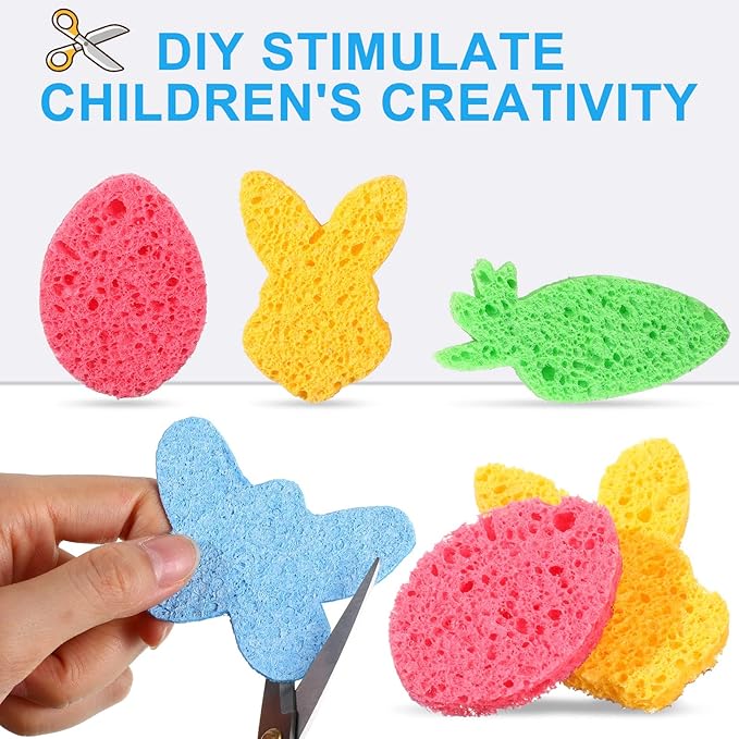 Zhengmy 100 Pieces Sponges Kitchen Compressed Sponges Bulk Natural Dish Sponge - Image 3
