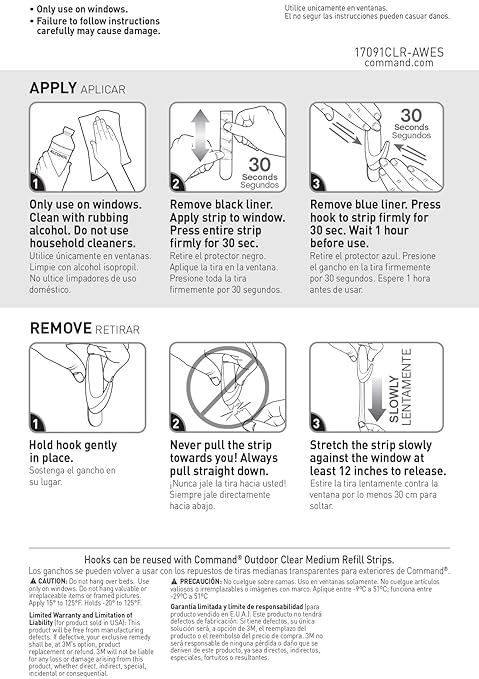 Command Outdoor Medium Clear Wall Hook, 5 Hooks and 6 Strips, Damage-Free - Image 11