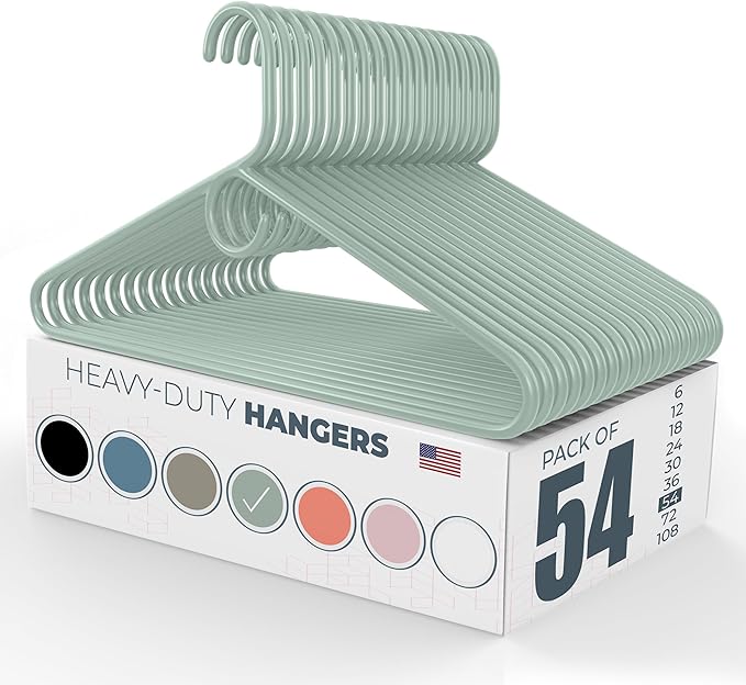 Neaties Heavy Duty Clothes Hangers 50 Pack – Made in The USA – 8lb Capacity by NeatiesHangers