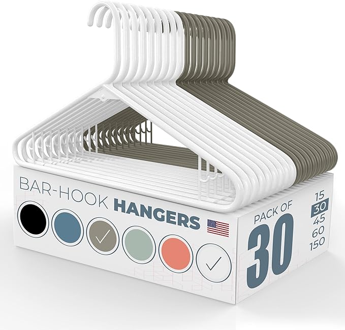 Neaties Plastic Hangers 30 Pack – Made in The USA – 6lb Capacity Standard by NeatiesHangers