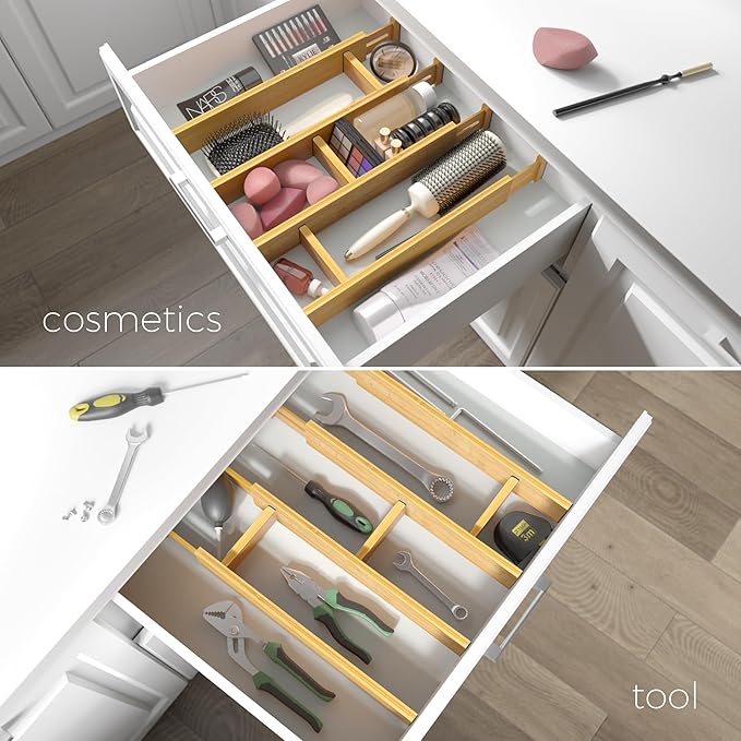 Adjustable Bamboo Drawer Dividers - Image 5