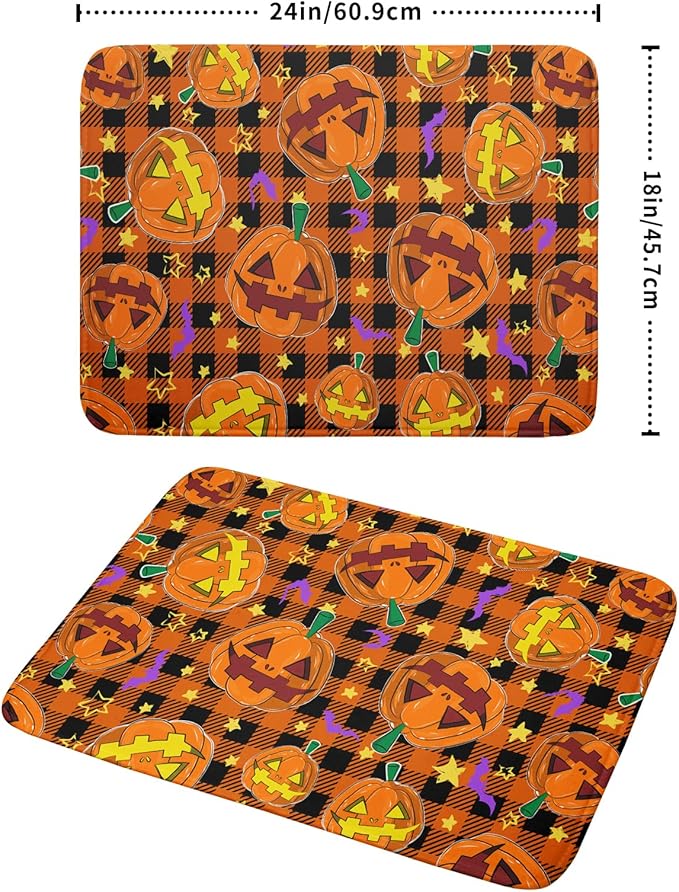Giwawa Halloween Dish Drying Mat, Large Absorbent Fast Drying Dish Drying Pad - Image 2