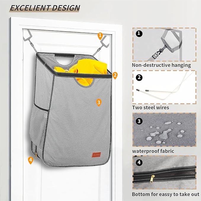 Ligereza Hanging Laundry Hamper Bag is Suitabled - Image 5