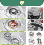 Kitchen Sink Drain Strainer 3 in 1, 304 Stainless Steel Pop Up Sink Stopper - Image 4