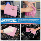 FIXSMITH Microfiber Cleaning Cloth, Shop Towels Bulk, 24 Pack Pink Microfiber - Image 6