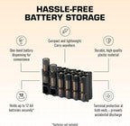 Storacell AA-12 Battery Storage Caddy and Dispenser, Holds 12 AA Batteries - Image 4