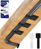80PCS Hook and Loop Cable Ties, Hook and Loop Cable Straps, Under Desk Cable by BTPIEL
