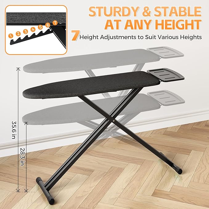 APEXCHASER Ironing Board Full Size, Iron Board and Ironing Board Set Height - Image 2