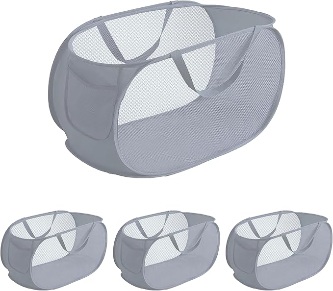 4 Pcs pop up laundry hamper Sturdy Large Capacity collapsible laundry basket by NarangOrnt