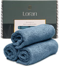Tidal Blue Facial Washcloths Set of 6 Soft Cloths 10” x 10” 100% Viscose by Loran