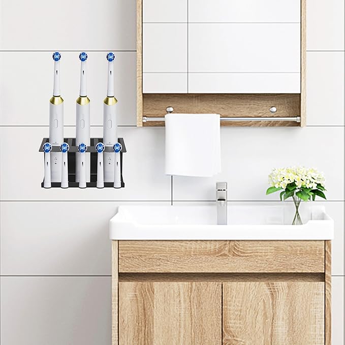 Toothbrush Holders Wall Mounted Electric Toothbrush Holder Stainless Steel - Image 5