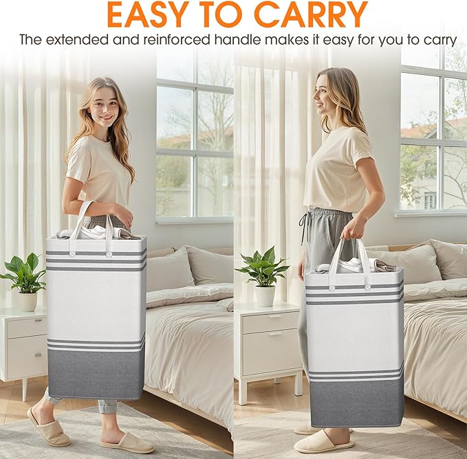 4 Pack Large Laundry Baskets, Laundry Hampers, Freestanding Waterproof - Image 6