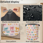 Colorful Bow Foldable Laundry Hamper - Image 5