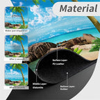 Kitchen Sink Splash Guard，Summer coconut Beach dolphins Faucet Mat Sink - Image 4