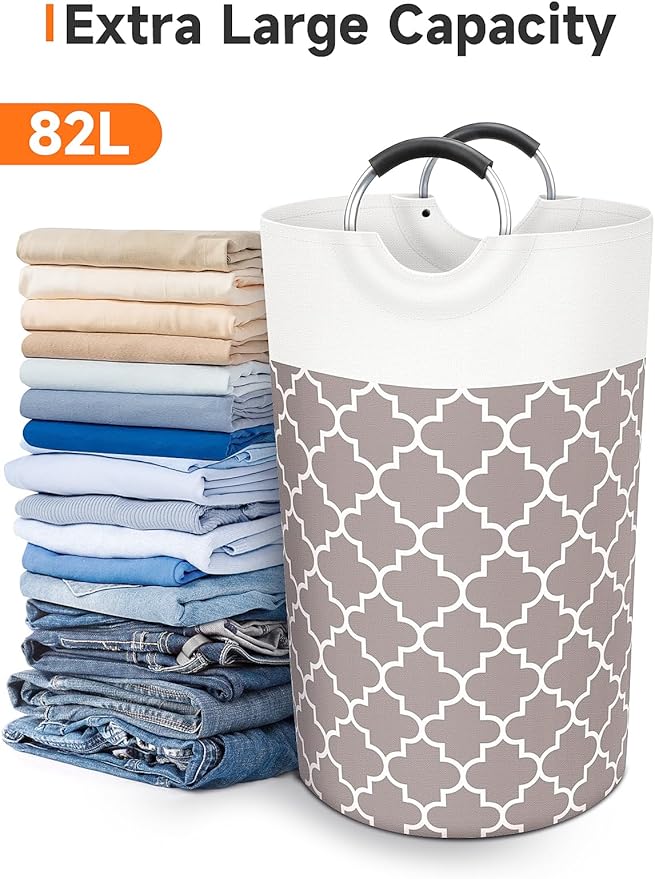 Large Laundry Basket Laundry Hamper Bag Washing Bin Clothes Bag Collapsible Tall - Image 5