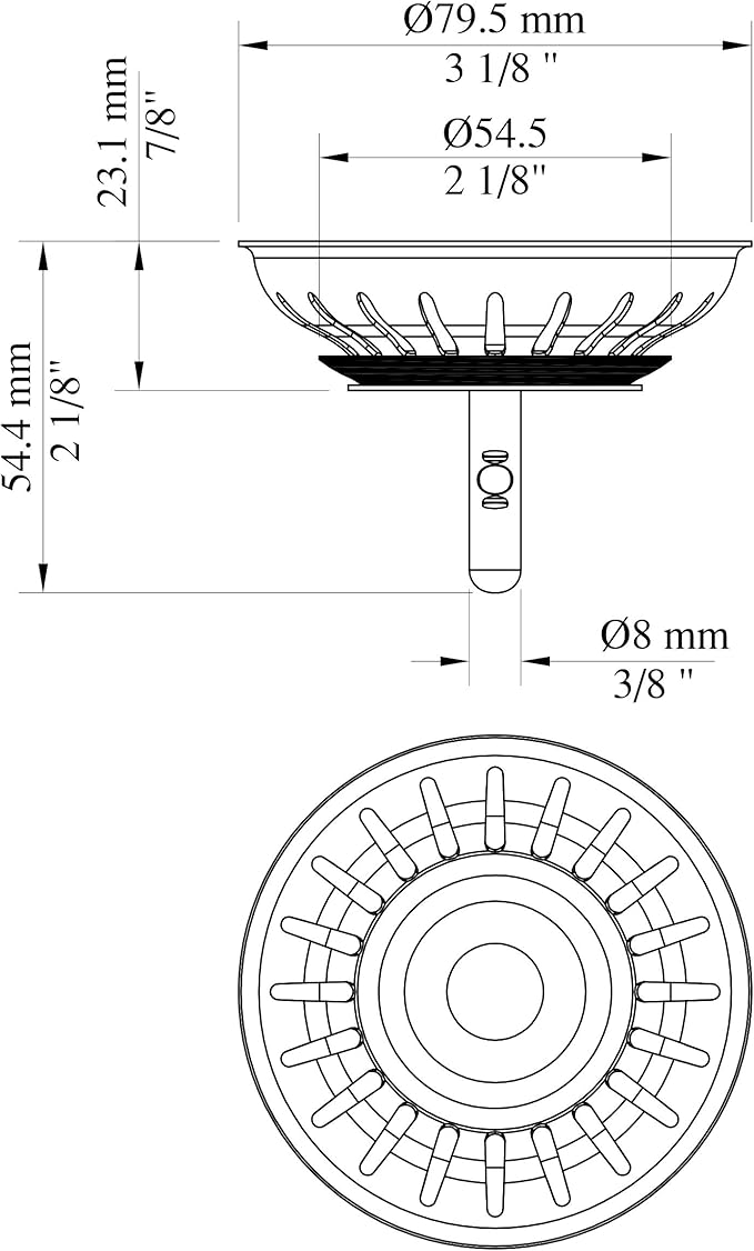 KANARY Stainless Steel Kitchen Sink Strainer Basket-Replacement - Image 4