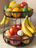 2 Tier Fruit Basket for Kitchen Counter by Sevenblue