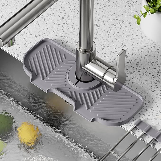 2 Pack Faucet Mat for Kitchen Sink，6° Slope Sink Splash Guard，Splash Guard for - Image 6